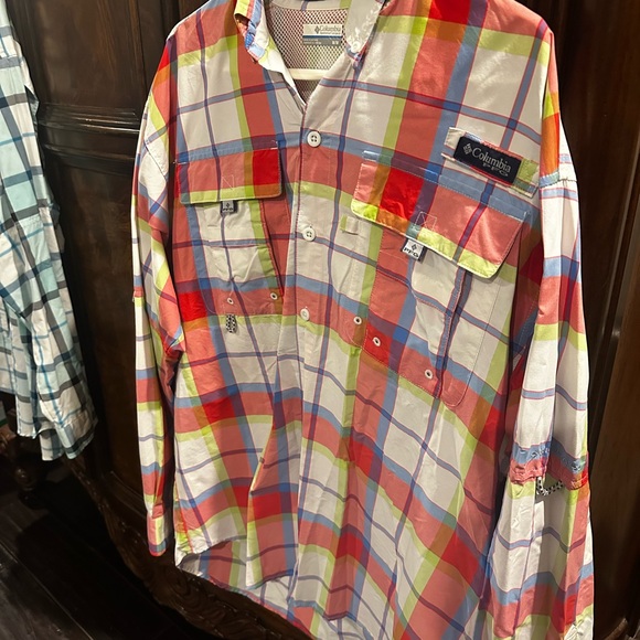 COLUMBIA FISHING SHIRTS (2) PFG SUPER BAHAMA LONG SLEEVE MED (RUNS BIG) - Picture 2 of 7
